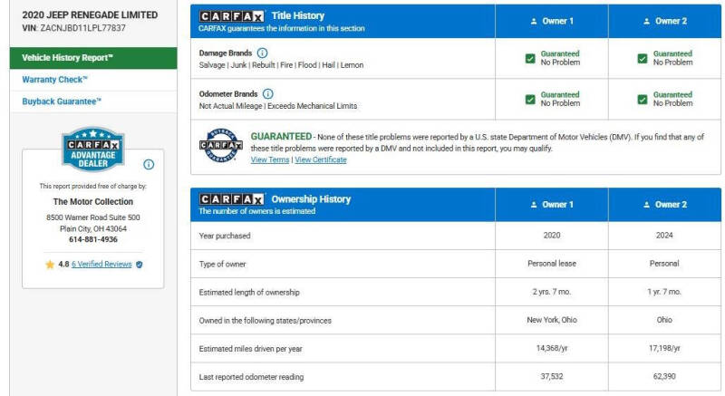 2020 Jeep Renegade Limited