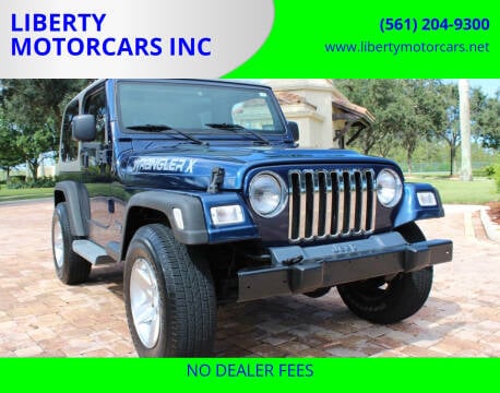 2004 Jeep Wrangler for sale at LIBERTY MOTORCARS INC in Royal Palm Beach FL