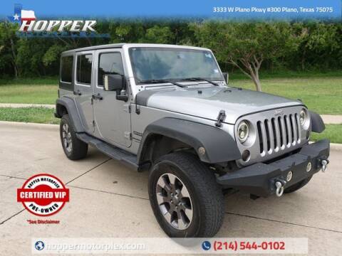 2018 Jeep Wrangler JK Unlimited for sale at HOPPER MOTORPLEX in Plano TX