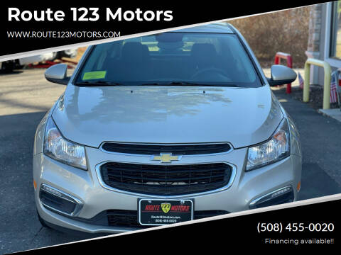 2015 Chevrolet Cruze for sale at Route 123 Motors in Norton MA