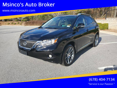 2010 Lexus RX 350 for sale at Msinco's Auto Broker in Snellville GA