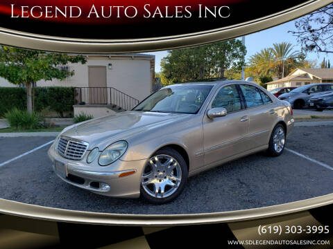 2003 Mercedes-Benz E-Class for sale at Legend Auto Sales Inc in Lemon Grove CA