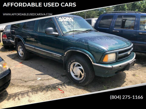 1997 Chevrolet Blazer for sale at AFFORDABLE USED CARS in North Chesterfield VA