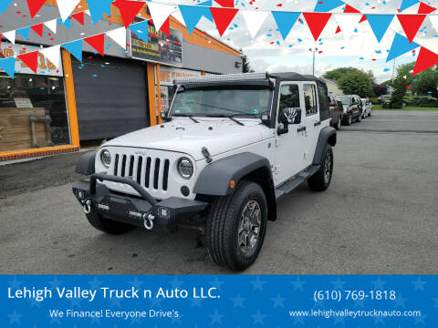 2014 Jeep Wrangler Unlimited for sale at Lehigh Valley Truck n Auto LLC. in Schnecksville PA