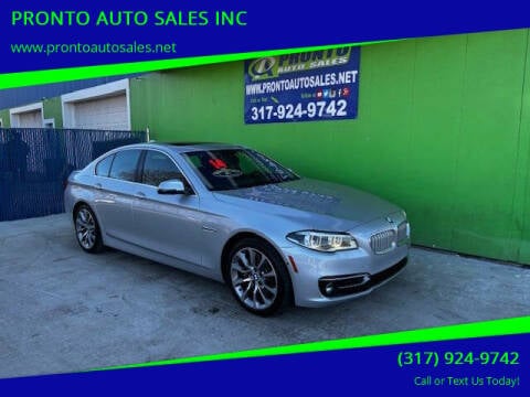 2014 BMW 5 Series for sale at PRONTO AUTO SALES INC in Indianapolis IN