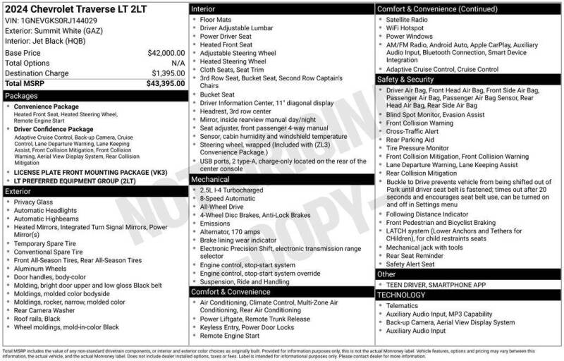 2024 Chevrolet Traverse LT