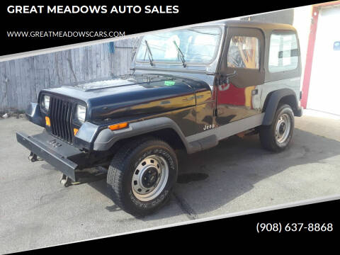 1992 Jeep Wrangler for sale at GREAT MEADOWS AUTO SALES in Great Meadows NJ
