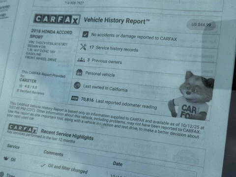 2018 Honda Accord Sport