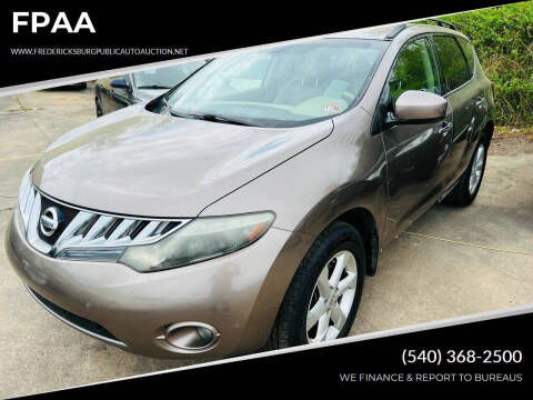 2010 Nissan Murano for sale at FPAA in Fredericksburg VA