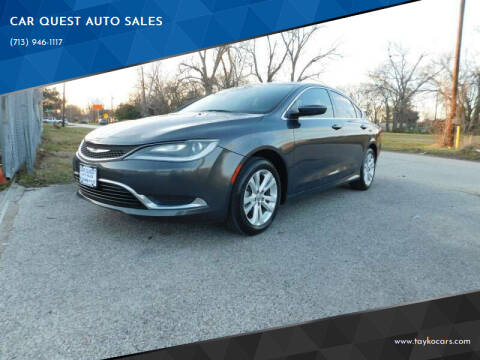 2017 Chrysler 200 for sale at CAR QUEST AUTO SALES in Houston TX