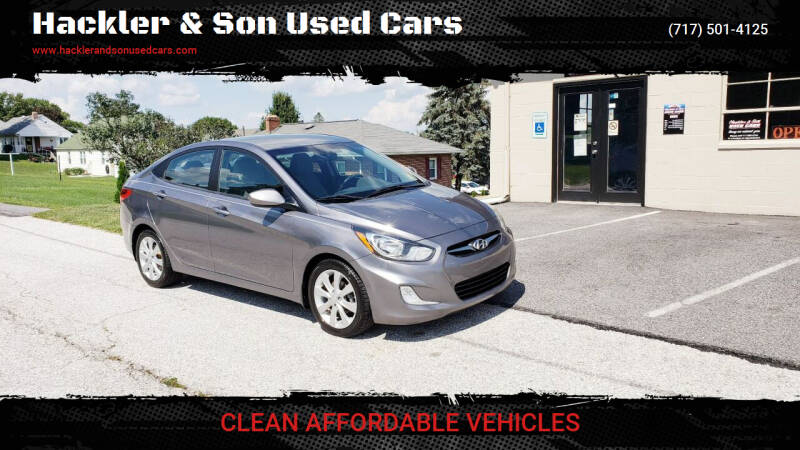 2013 Hyundai Accent for sale at Hackler & Son Used Cars in Red Lion PA