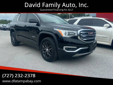 2018 GMC Acadia for sale at David Family Auto, Inc. in New Port Richey FL
