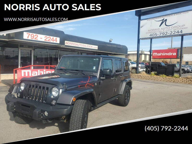 2016 Jeep Wrangler Unlimited for sale at NORRIS AUTO SALES in Oklahoma City OK