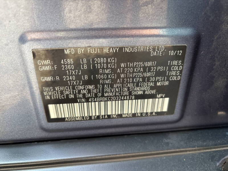 2013 Subaru Outback 2.5i Limited