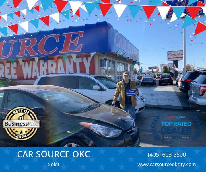 2013 Hyundai Elantra for sale at CAR SOURCE OKC in Oklahoma City OK