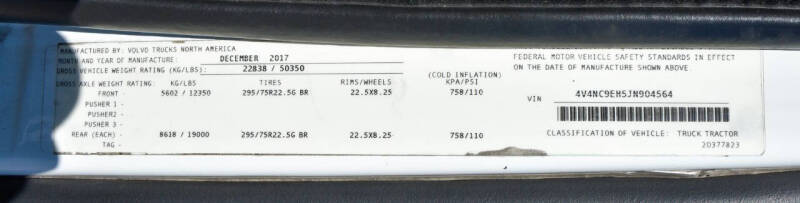 2018 Volvo VNL