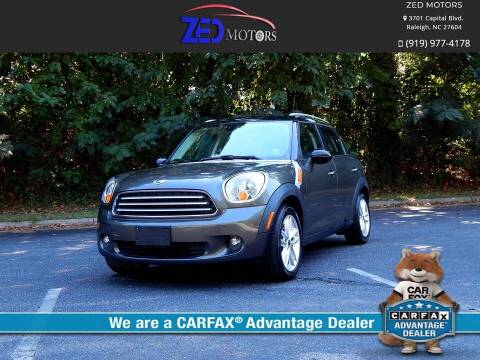 2014 MINI Countryman for sale at Zed Motors in Raleigh NC