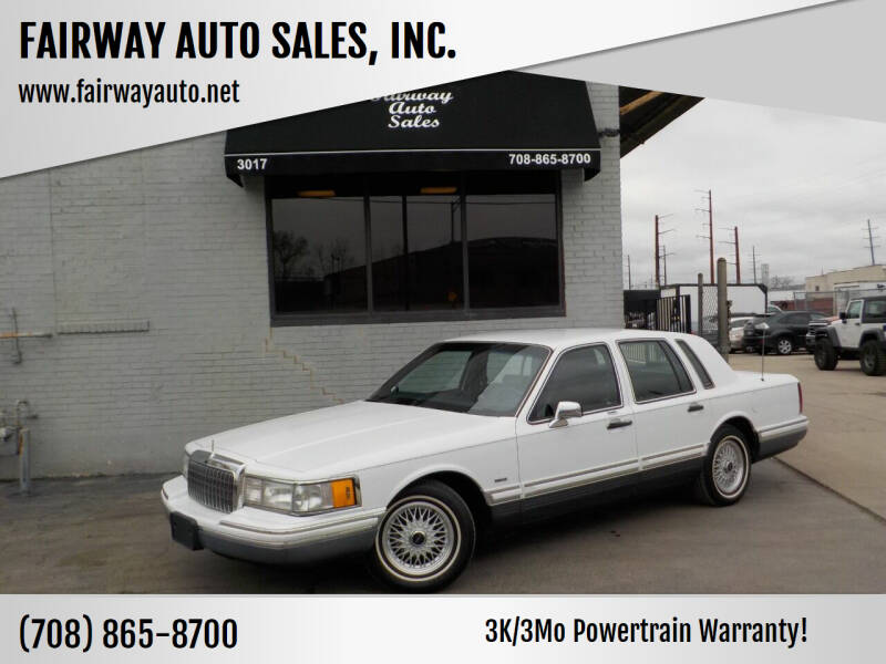 1993 Lincoln Town Car for sale at FAIRWAY AUTO SALES, INC. in Melrose Park IL
