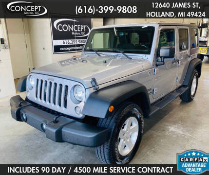 2015 Jeep Wrangler Unlimited for sale at Concept Motors LLC in Holland MI