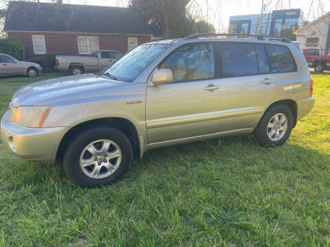 2002 Toyota Highlander for sale at Eighty One Motors in Greenville SC