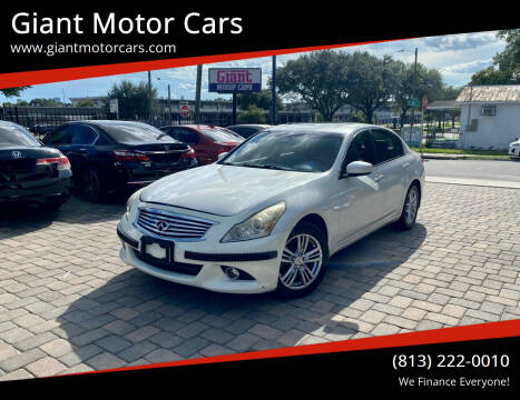 2013 Infiniti G37 Sedan for sale at Giant Motor Cars in Tampa FL