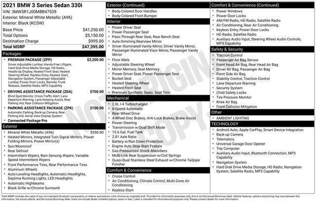 2021 BMW 3 Series 330i