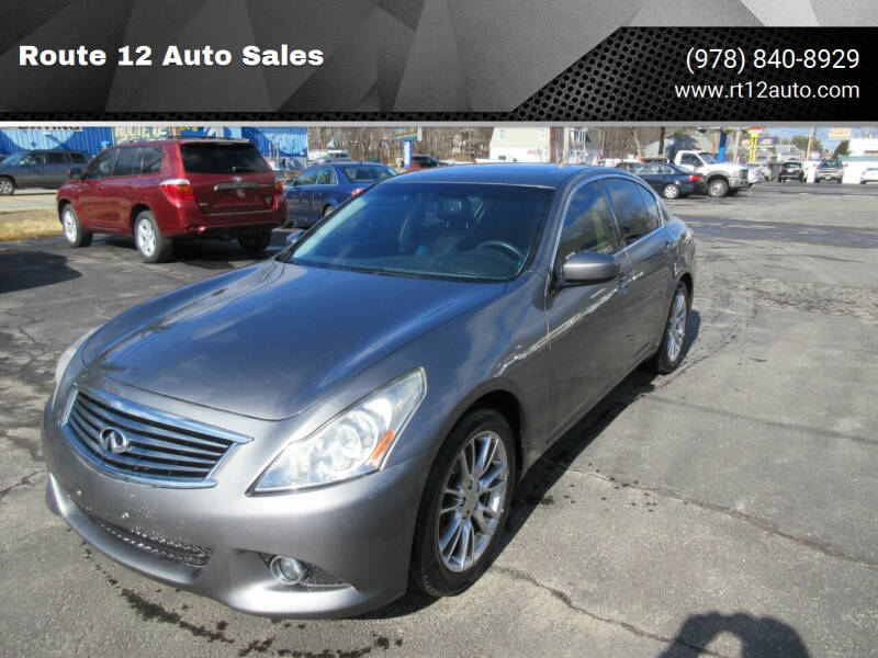 2012 Infiniti G37 Sedan for sale at Route 12 Auto Sales in Leominster MA