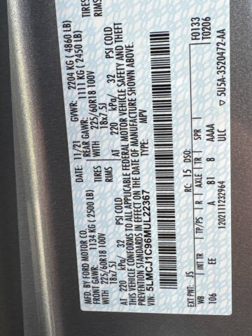 2021 Lincoln Corsair Standard