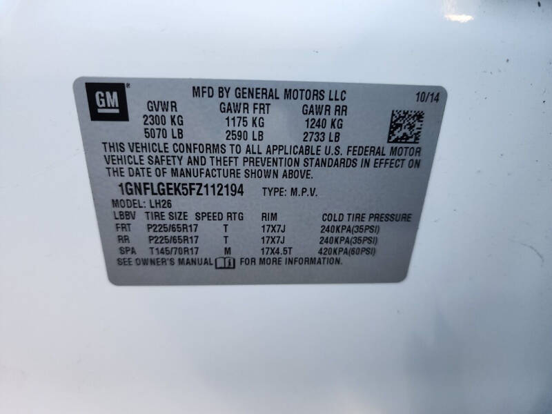 2015 Chevrolet Equinox LT