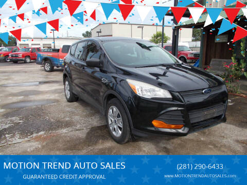 2013 Ford Escape for sale at MOTION TREND AUTO SALES in Tomball TX