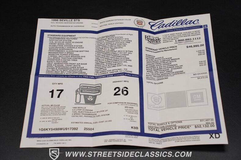 1998 Cadillac Seville STS