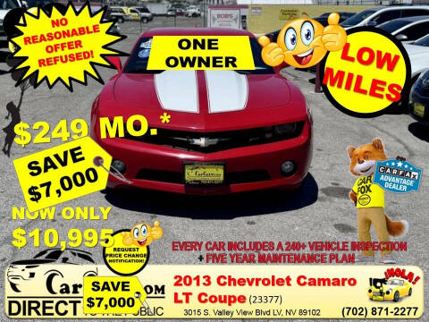 2013 Chevrolet Camaro for sale at The Car Company - 249 monthly payments in Las Vegas NV