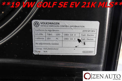 2019 Volkswagen e-Golf SE