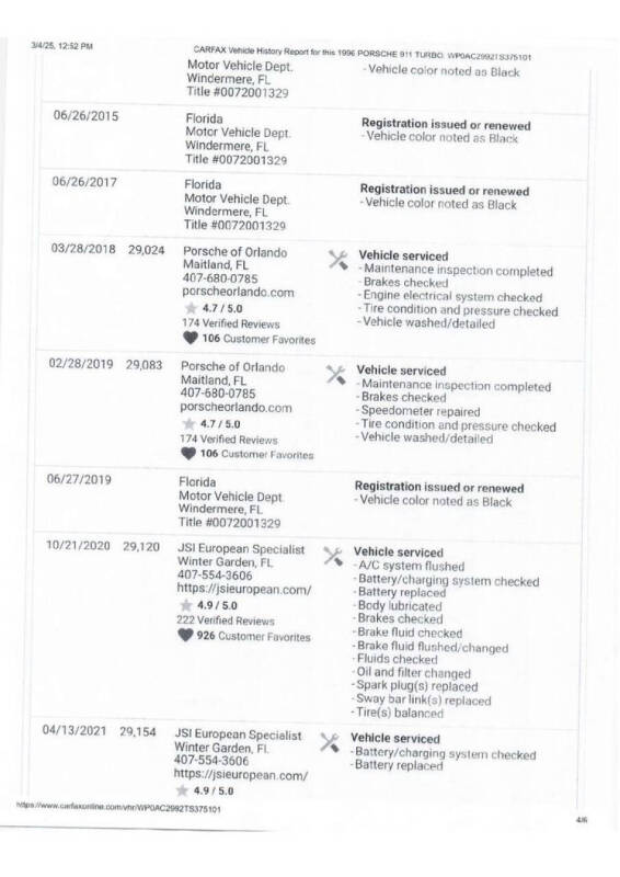 1996 Porsche 911 Turbo