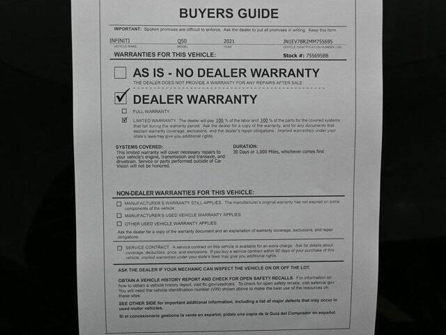 2021 Infiniti Q50 Luxe