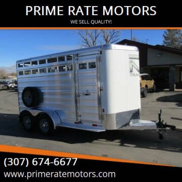 2025 BAR - M 14FT ALUMINUM STOCK TRAILER for sale at PRIME RATE MOTORS in Sheridan WY