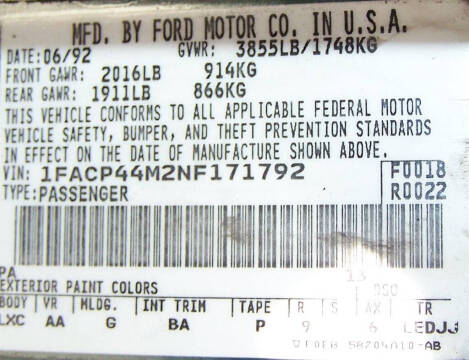 1992 Ford Mustang LX