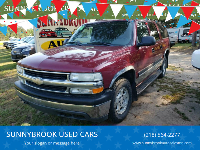 2004 Chevrolet Suburban for sale at SUNNYBROOK USED CARS in Menahga MN