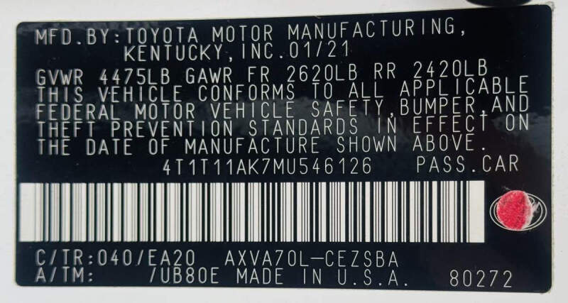 2021 Toyota Camry SE Nightshade