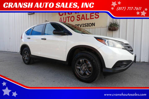 2013 Honda CR-V for sale at CRANSH AUTO SALES, INC in Arlington TX