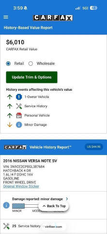 2016 Nissan Versa Note SV