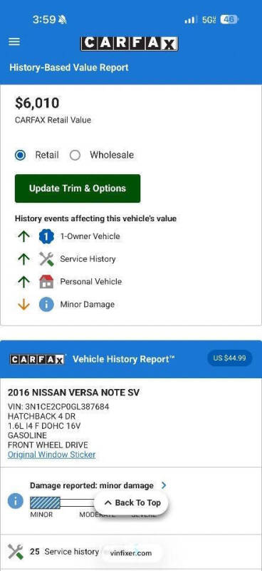 2016 Nissan Versa Note SV