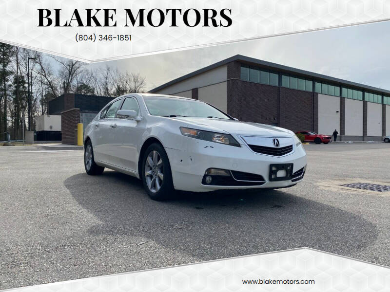 2012 Acura TL for sale at Blake Motors in Henrico VA