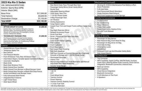 2023 Kia Rio S