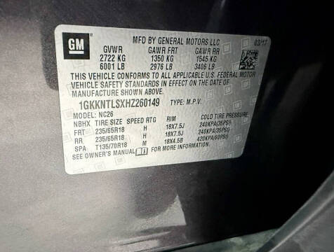 2017 GMC Acadia SLE-2