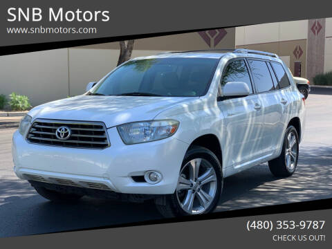 2008 Toyota Highlander for sale at SNB Motors in Mesa AZ