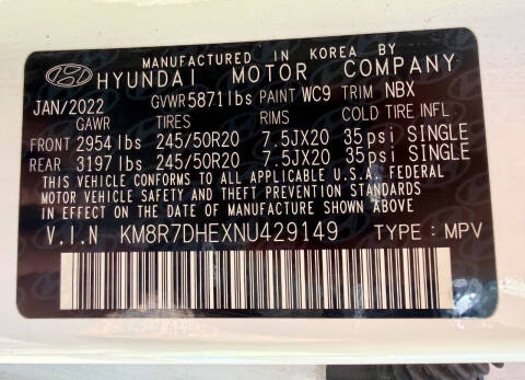 2022 Hyundai Palisade Calligraphy