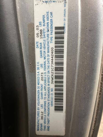 2003 Volkswagen New Beetle GLS