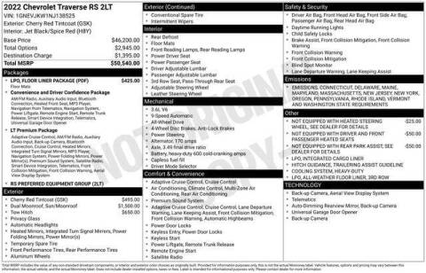 2022 Chevrolet Traverse RS