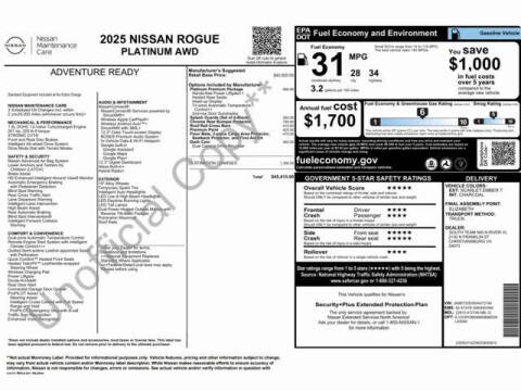 2025 Nissan Rogue Platinum